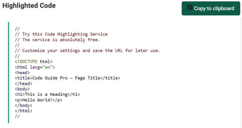 Code Syntax Highlighter Online Free