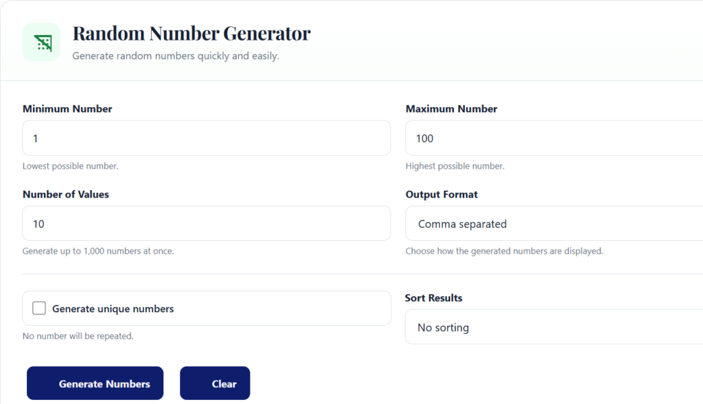 random number generator