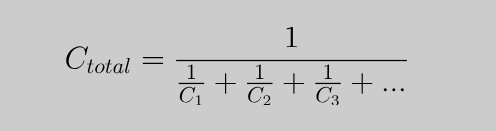 Series Capacitor Formula