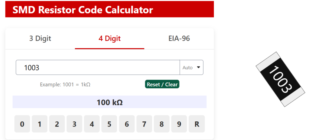 SMD Resistor Code Calculator